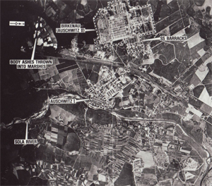Aerial photo of Auschwitz, 1944 (detail)'© National Archives, Washington, DC